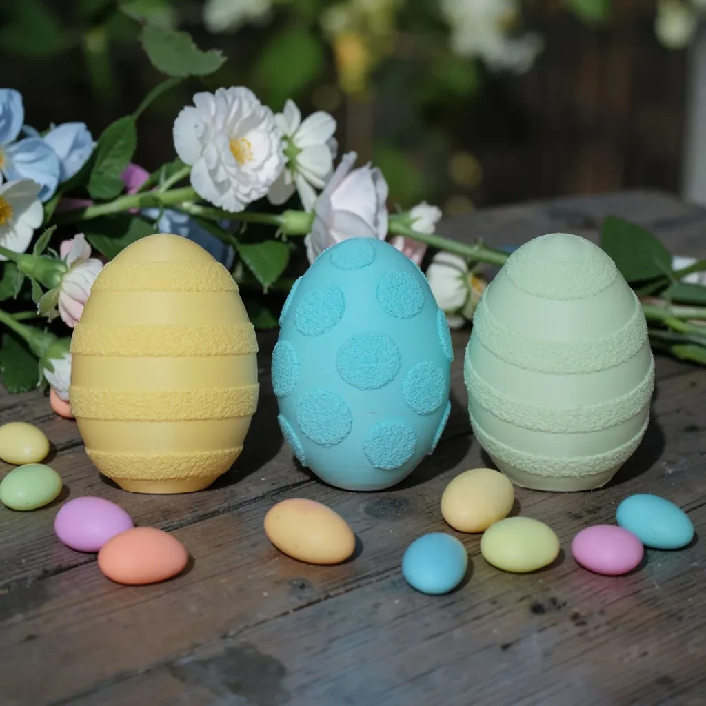 [0] Fuzzy paasei (Horizontale lijnen, Productfoto's)