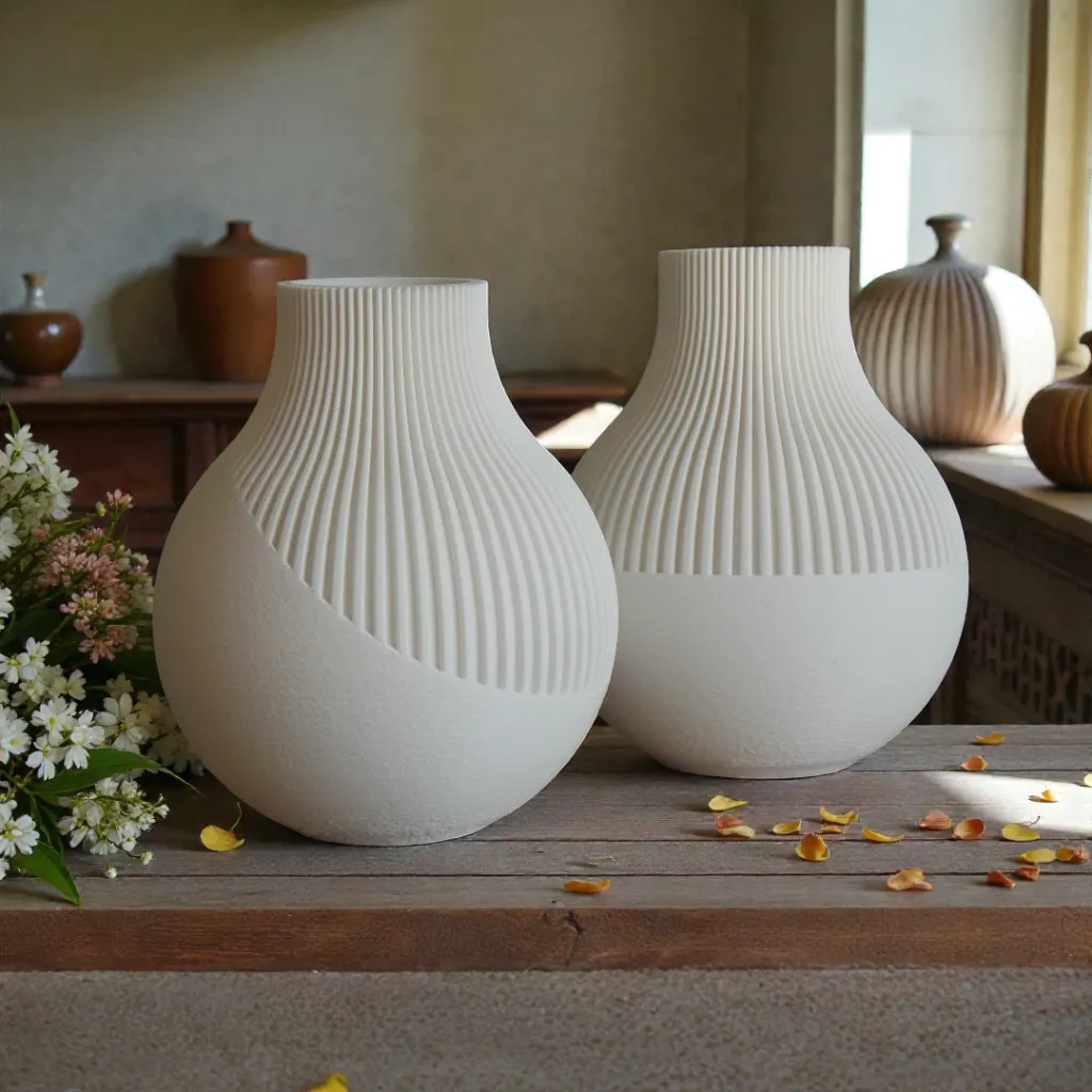 [0] Neki vaas (Schuin geribbled, Productfoto's)