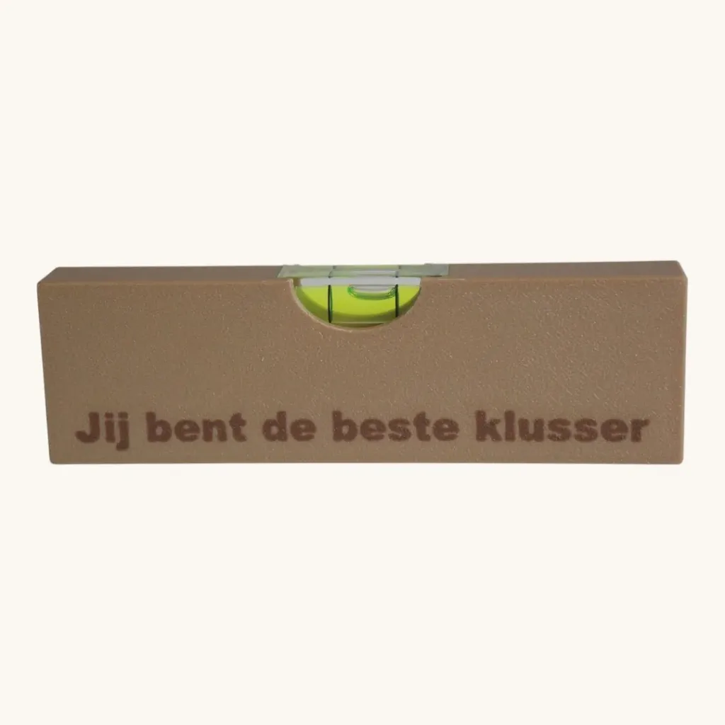 Waterpas met flesopener (Jij bent de beste klusser, Productfoto's)