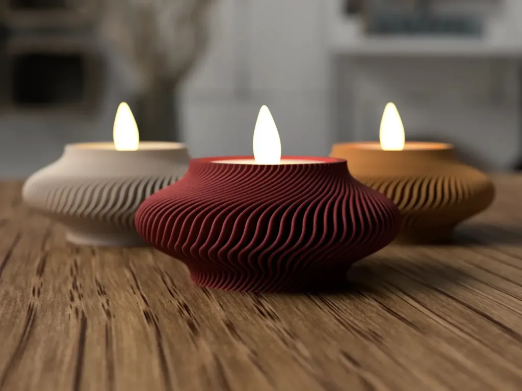 Lunar theelichthouder (Yellow)