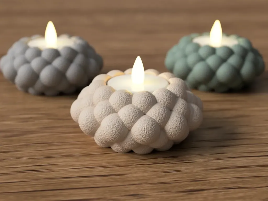 Bubble theelichthouder (Yellow)