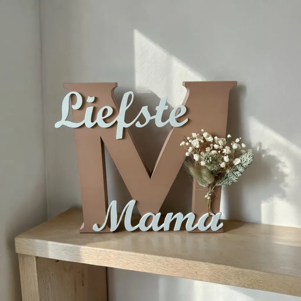 Letter M met Liefste Mama (Productfoto's)