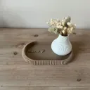 Japandi schaaltje met mini-vaasje en droogbloemen